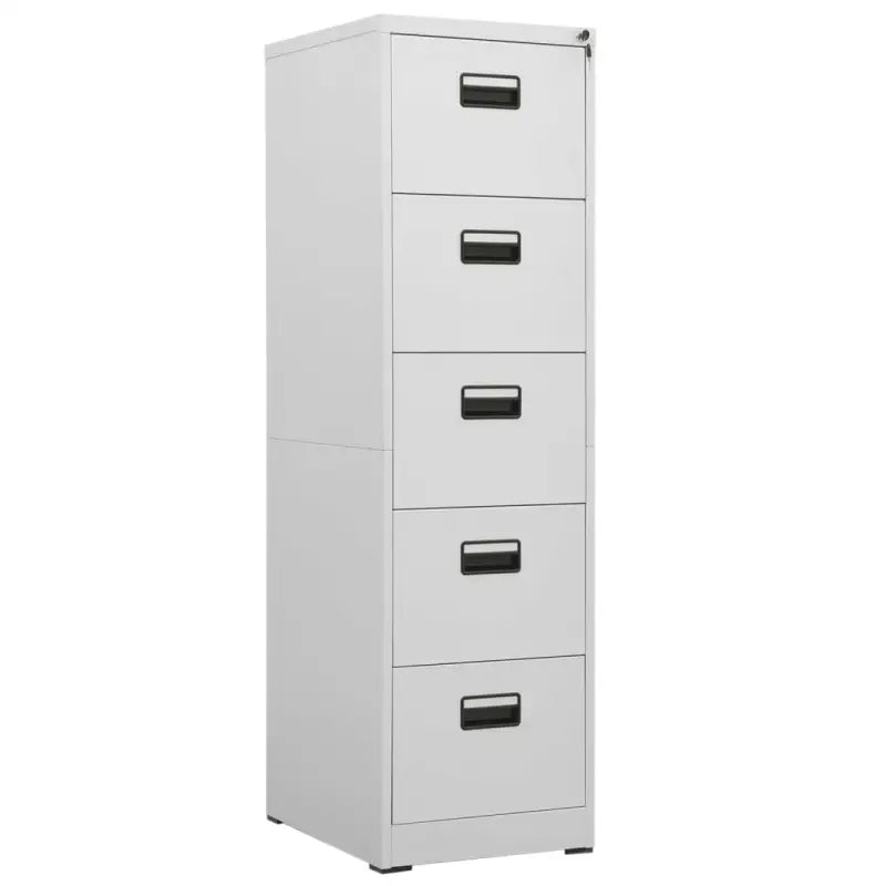 Moderne Stalen Archiefkast voor Documentopslag - Lichtgrijs / 46 x 62 x 164 cm / 1 - Archiefkasten