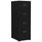 Moderne Stalen Archiefkast voor Documentopslag - Zwart / 46 x 62 x 133 cm / 1 - Archiefkasten