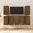 Moderne stijl hangende tv-meubels in bewerkt hout - Tv-meubels