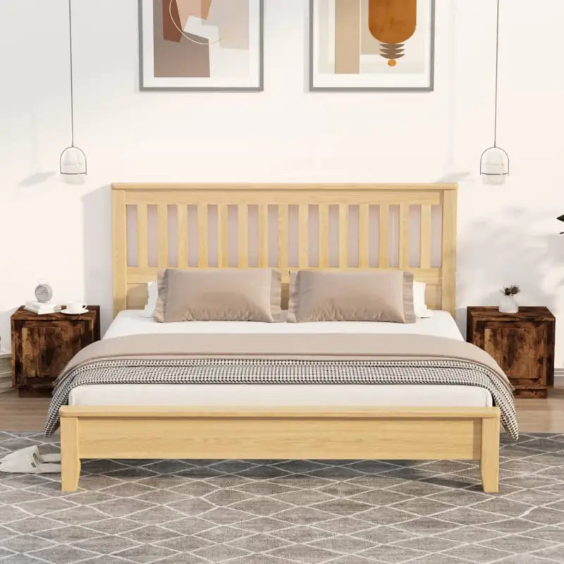 Moderne stijl nachtkastje van bewerkt hout voor een eigentijds interieur - Gerookt eiken / 2 - Nachtkastjes