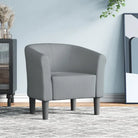 Moderne stof kuipstoel voor woonkamer slaapkamer of kantoor - Lichtgrijs / 1 / Zonder voetenbank - Fauteuils &
