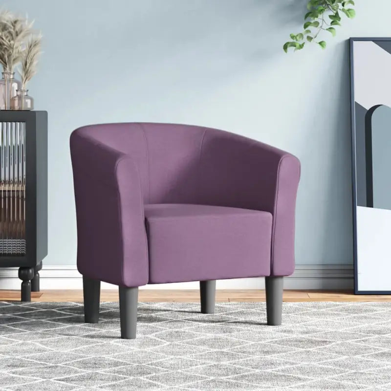 Moderne stof kuipstoel voor woonkamer slaapkamer of kantoor - Paars / 1 / Zonder voetenbank - Fauteuils & Relaxfauteuils