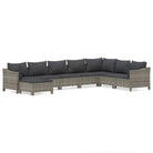 Moderne tuin loungeset met poly rattan en comfortabele afmetingen zitting - Tuinsets