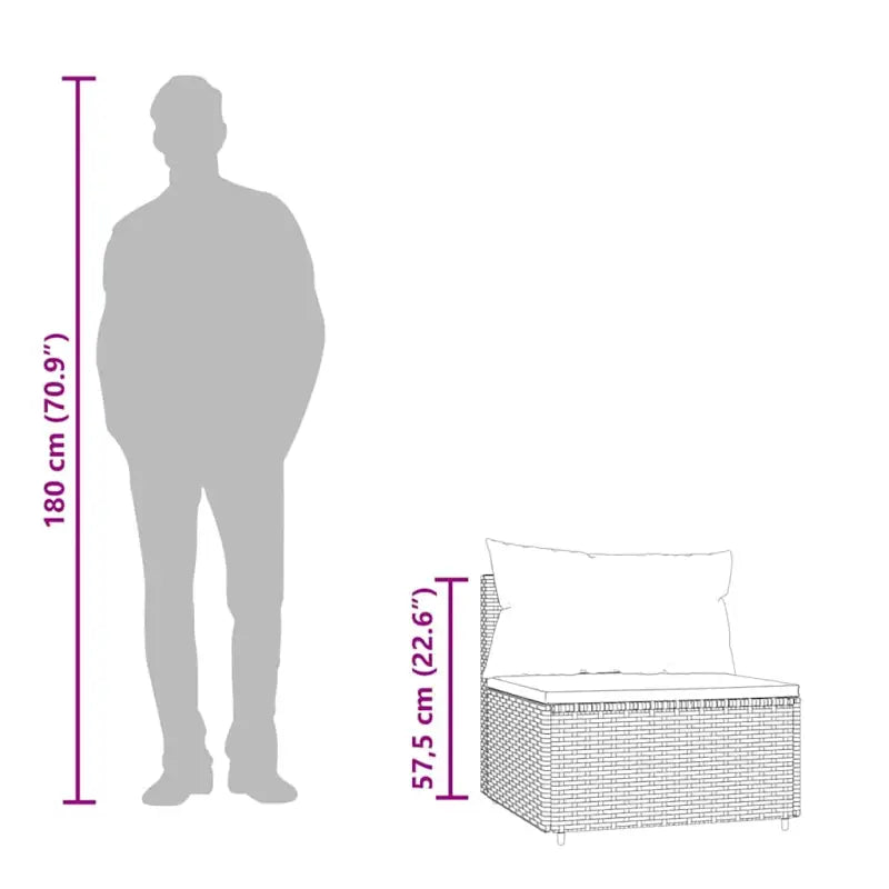 Moderne tuinbank van poly rattan voor dineren en ontspannen - Loungebanken