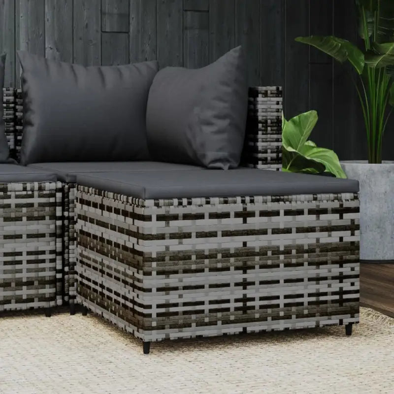 Moderne tuinpoefs met poly rattan voor stijlvol ontspannen - Tuinpoefs