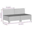 Moderne tuinset met poly rattan en armleuning links - Tuinsets