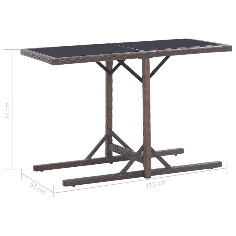 Moderne tuinset met poly rattan en gehard glas voor duurzame ontspanning - Tuinsets