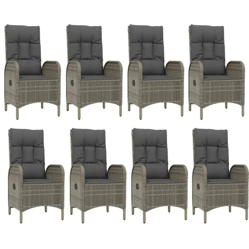 Moderne tuinset met poly rattan en gehard glas voor eenvoudig schoonmaken - Tuinsets