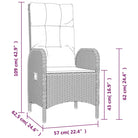 Moderne tuinset met poly rattan en gehard glas voor eenvoudig schoon maken - Tuinsets
