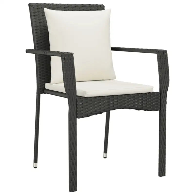 Moderne tuinset met poly rattan en gepoedercoat staal eenvoudig schoon - Tuinsets