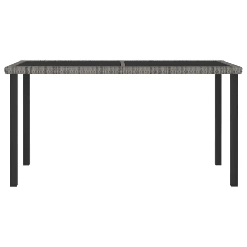 Moderne tuinset met poly rattan en gepoedercoat staal - Grijs - Tuinsets