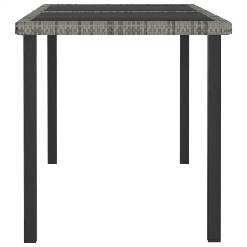 Moderne tuinset met poly rattan en gepoedercoat staal - Grijs - Tuinsets