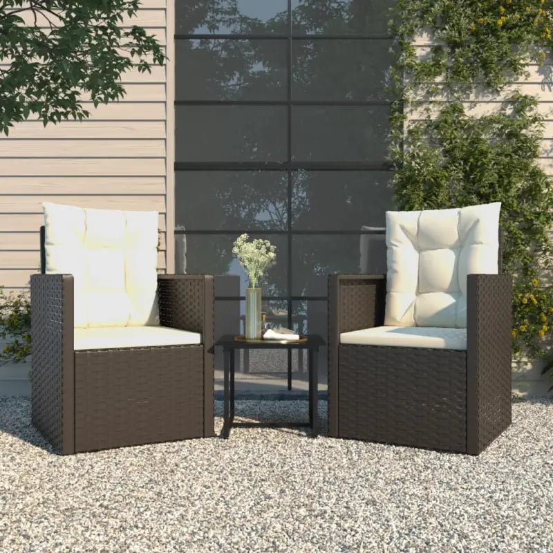 Moderne tuinset met poly rattan voor dineren en ontspannen - Tuinsets