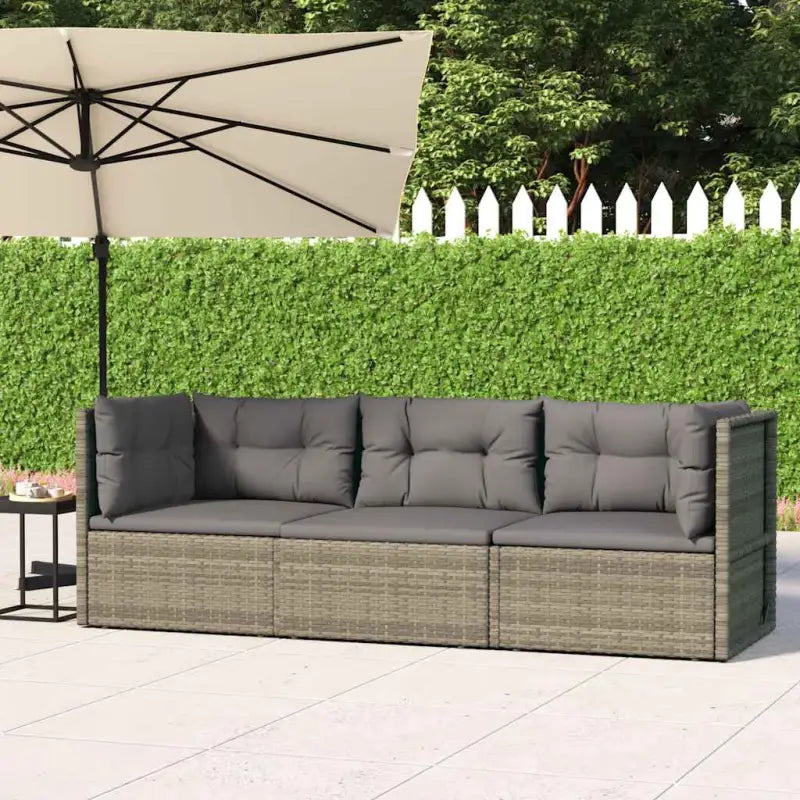 Moderne tuinset van poly rattan met comfortabele afmetingen zitting - Tuinsets