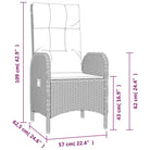 Moderne tuinset van poly rattan met gehard glas en eenvoudig schoon - Tuinsets
