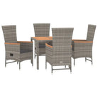 Moderne Tuinset van Poly Rattan voor Eten en Relaxen - Tuinsets