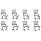 Moderne tuinstoelen van massief acaciahout voor buitengebruik - Grijs / 8 / Zonder armleuning - Tuinstoelen