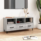 Moderne TV-meubel van bewerkt hout in hoogglans wit - Grijs sonoma / 1 - Tv-meubels