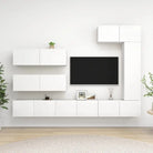 Moderne tv-meubelset van bewerkt hout met veel opbergruimte - Tv-meubels