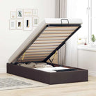 Moderne voetenbank met opbergruimte en ademend vermogen voor boxspring nodig - Donkerbruin / 100 x 200 cm - Bedden &
