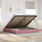 Moderne voetenbankje met opbergfunctie en geschikt voor boxspring nodig - Roze / 160 x 200 cm - Bedden & bedframes