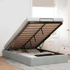 Moderne voetenbankje met opbergfunctie en geschikt voor boxspring nodig - Lichtgrijs / 120 x 190 cm - Bedden & bedframes