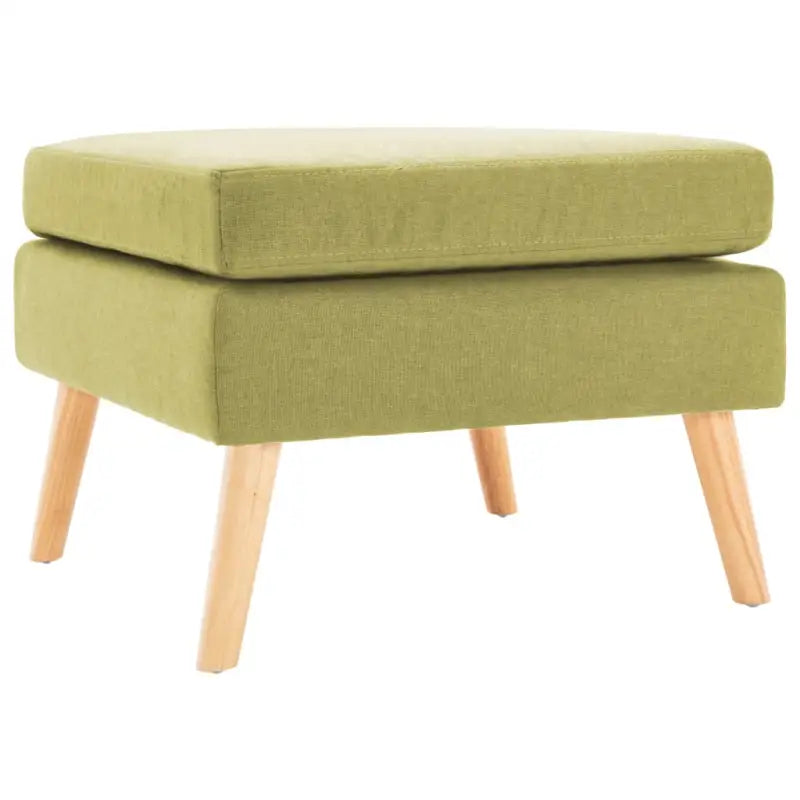 Moderne voetenbankje met zacht stoffen bekleding en comfortabel kussen - Groen / 1 - Poefs