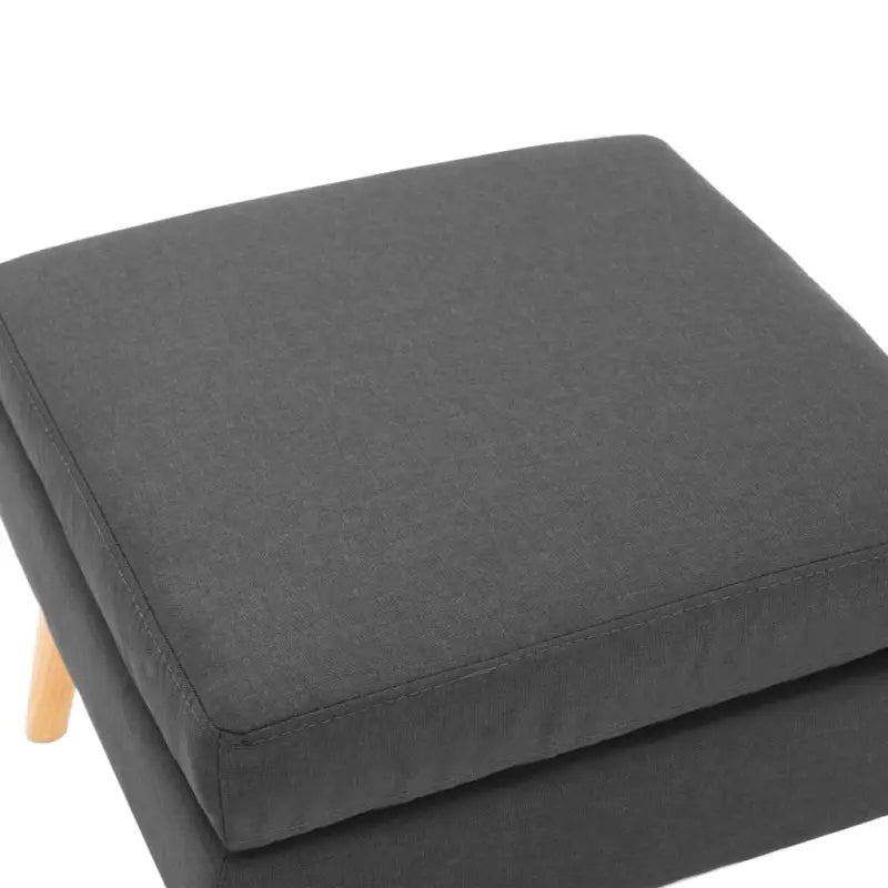 Moderne voetenbankje met zacht stoffen bekleding en comfortabel kussen - Poefs