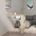 Moderne wandgemonteerde bartafel van bewerkt hout in hoogglans wit - Sonoma eiken / 1 - Eettafels