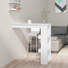 Moderne wandgemonteerde bartafel van bewerkt hout in hoogglans wit - Hoogglans wit / 1 - Eettafels