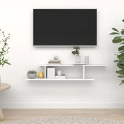 Moderne wandplank van bewerkt hout voor tv en accessoires - Wandplanken