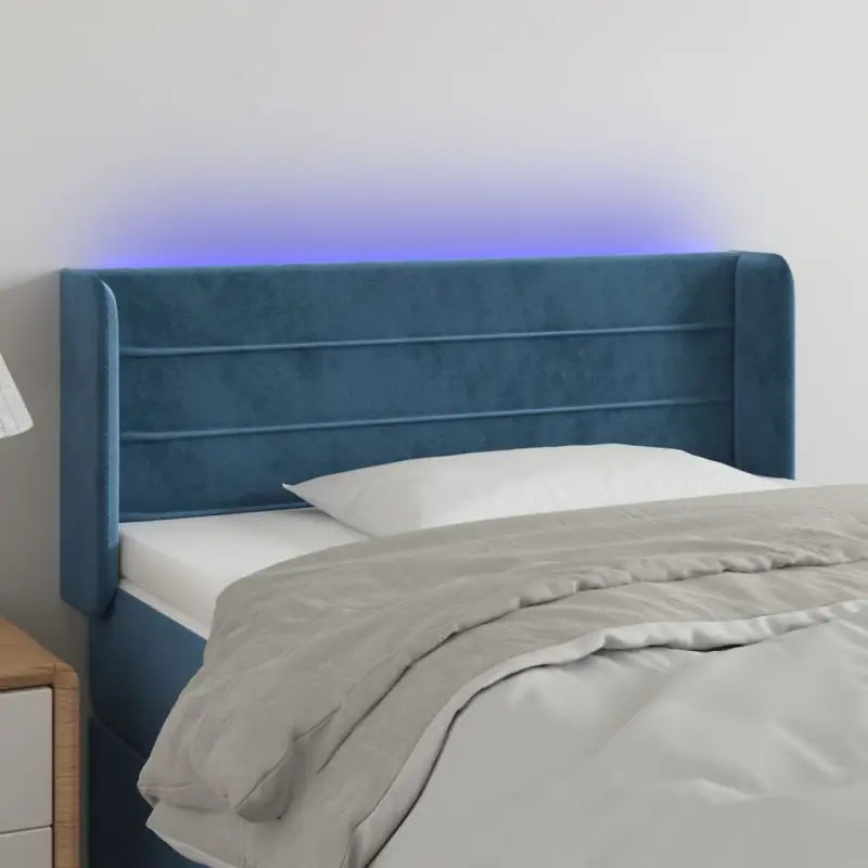 Moderno LED Hoofdbord en Voetbord voor Elke Slaapkamer - Donkerblauw / 103 x 16 x 78/88 cm / 1 - Hoofdborden