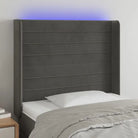 Moderno LED Hoofdbord en Voetbord voor Elke Slaapkamer - Donkergrijs / 103 x 16 x 118/128 cm / 1 - Hoofdborden