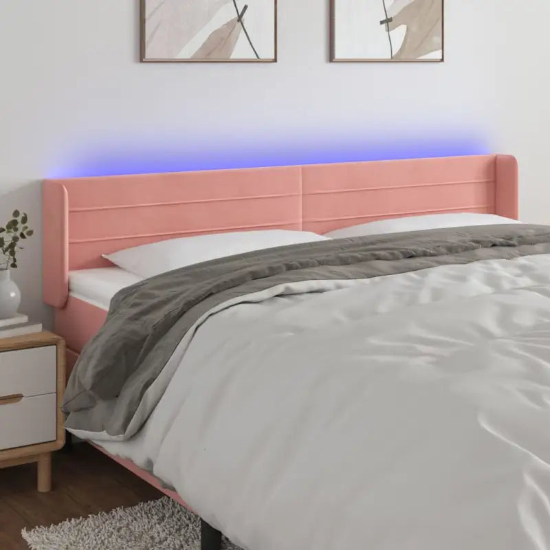 Moderno LED Hoofdbord en Voetbord voor Elke Slaapkamer - Roze / 183 x 16 x 78/88 cm / 1 - Hoofdborden en voetborden