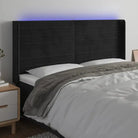 Moderno LED Hoofdbord en Voetbord voor Elke Slaapkamer - Zwart / 163 x 16 x 118/128 cm / 1 - Hoofdborden en voetborden