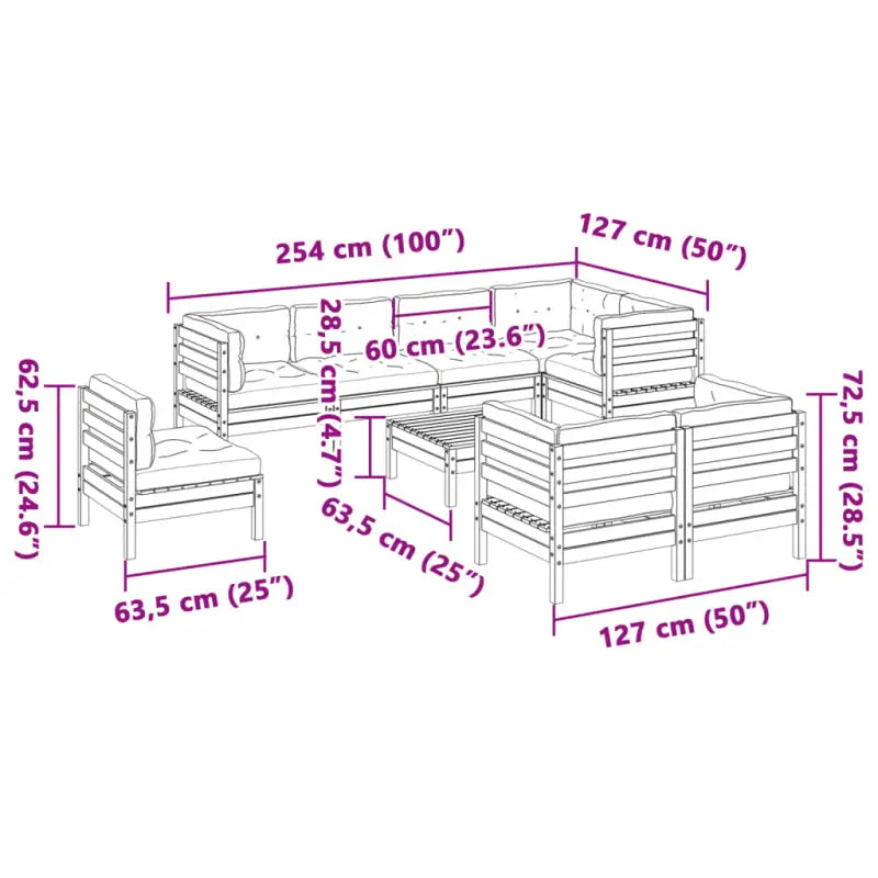 Modulair loungeset voor een comfortabele zitervaring in je tuin of terras - Tuinsets