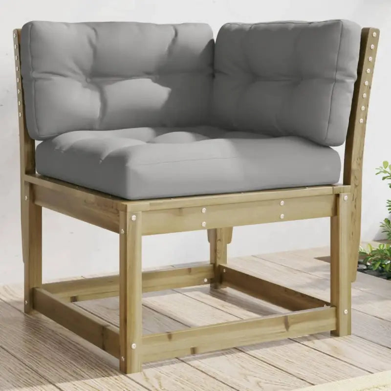Modulair tuinbank van geïmpregneerd grenenhout met comfortabele kussens - Loungebanken