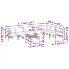 Modulair tuinset van massief grenenhout voor een comfortabele zitervaring - Tuinsets