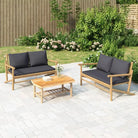 Modulaire Bamboe Tuinbank voor Buitenplezier - Donkergrijs / 1 / Bank - Modulaire tuinbanken