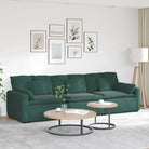 Modulaire bank met elegante armleuning en perfecte totale afmetingen - Donkergroen - Bankelementen
