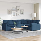 Modulaire bank met elegante vormgeving en perfecte afmetingen voor jouw leefruimte - Blauw - Bankelementen