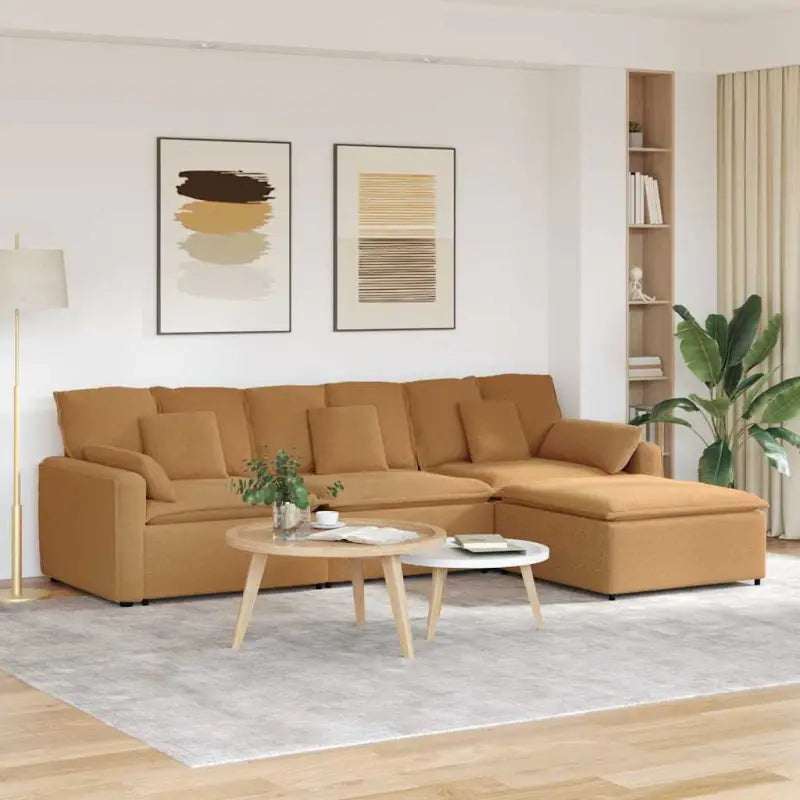 Modulaire bank met elegante vormgeving en perfecte totale afmetingen - Beige - Bankelementen