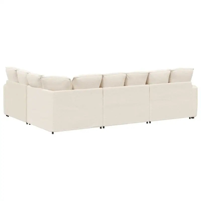 Modulaire bank met gekrulde wolachtige zitting en elegante afmetingen - Bankelementen