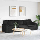 Modulaire bank met totale afmetingen voor dagelijks gebruik en elegant design - Zwart - Bankelementen