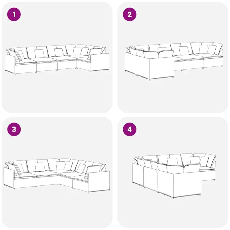 Modulaire bank voor dagelijks gebruik met elegante looks en perfecte totale afmetingen - Banken
