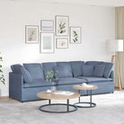 Modulaire bank voor dagelijks gebruik met elegante vormgeving en totale afmetingen - Blauw - Banken