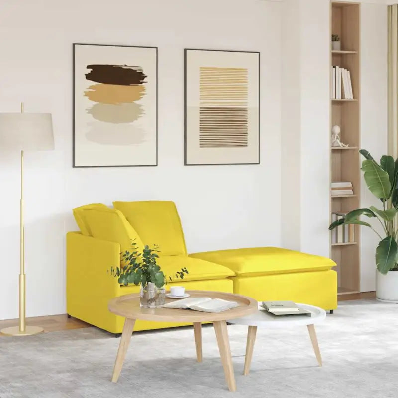 Modulaire bank voor dagelijks gebruik met totale afmetingen en elegant design - Lichtgeel - Bankelementen