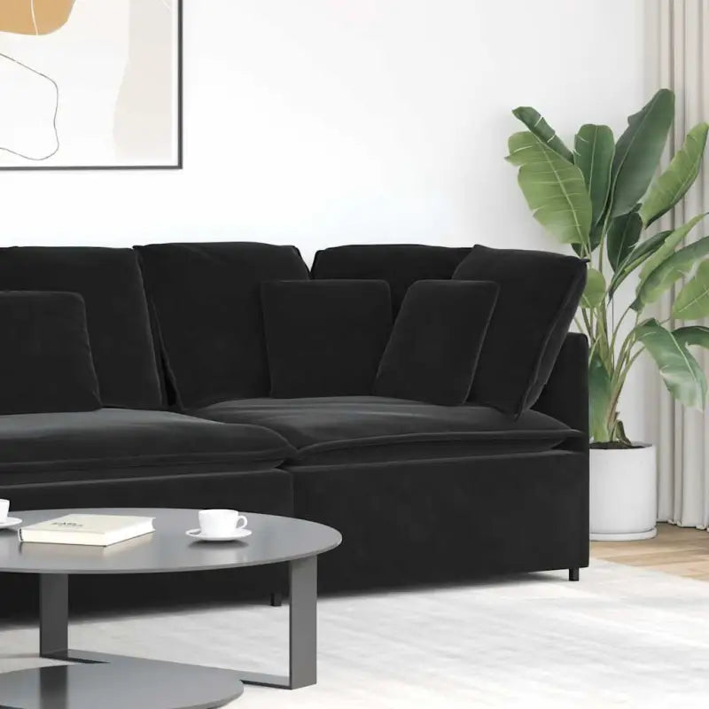 Modulaire bankelementen voor dagelijks gebruik en elegant comfort - Zwart / Hoekbank - Bankelementen