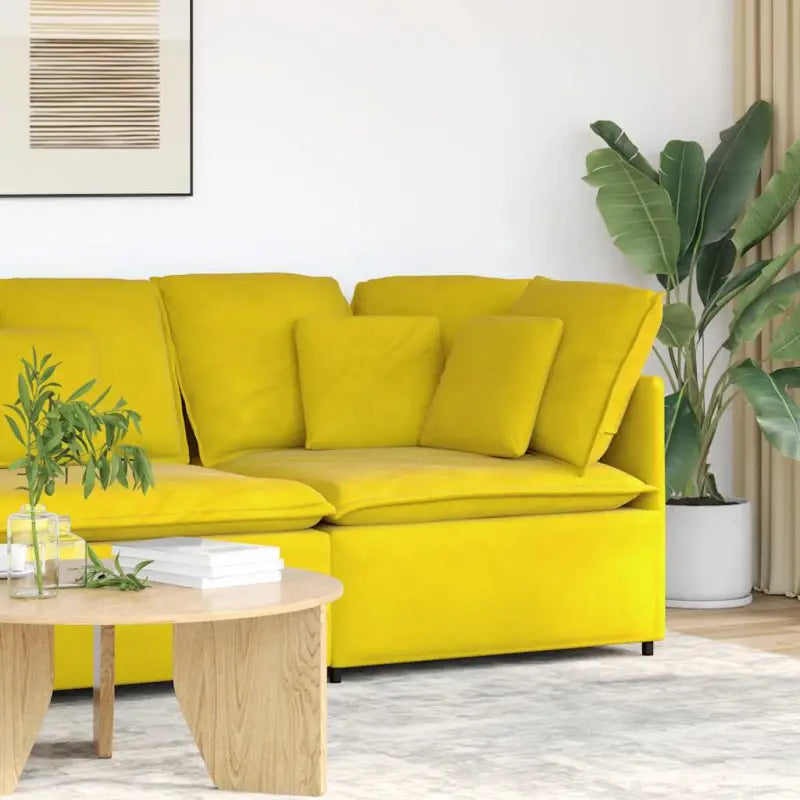 Modulaire bankelementen voor dagelijks gebruik en elegant comfort - Geel / Hoekbank - Bankelementen