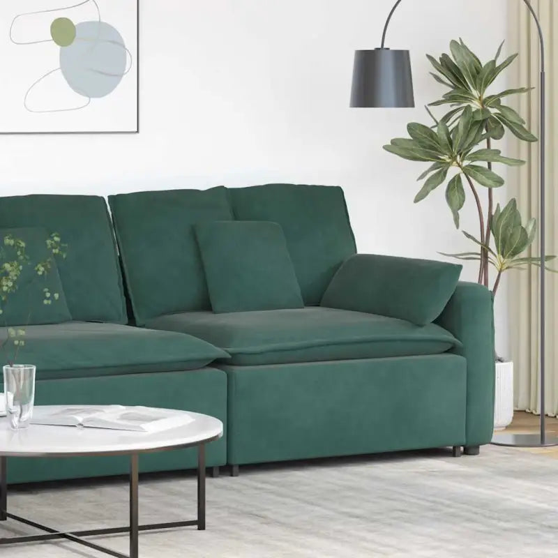 Modulaire bankelementen voor dagelijks gebruik en elegant comfort - Donkergroen / end sofa - Bankelementen
